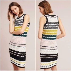 Anthropologie Crochet Knit Midi Dress